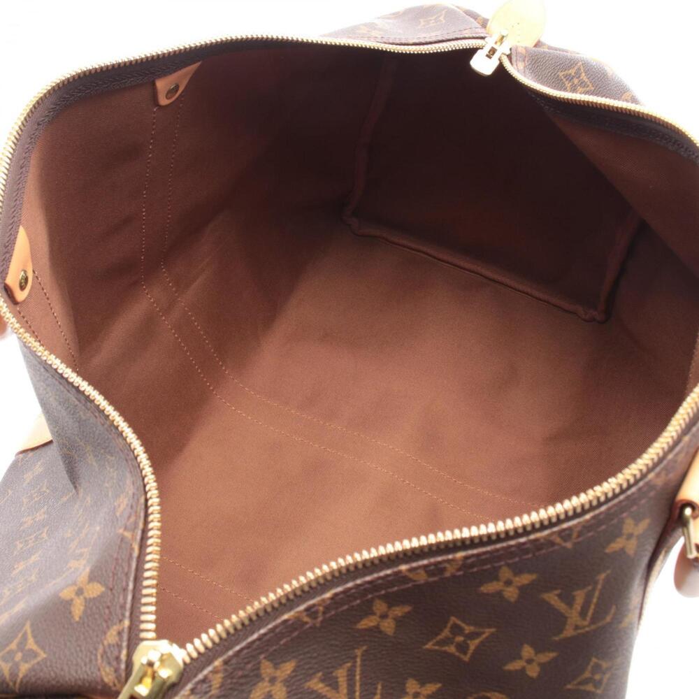LOUIS VUITTON Authentic Brown Monogram Leather Keepall 50 Boston Bag - Picture 3 of 8